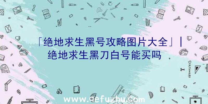 「绝地求生黑号攻略图片大全」|绝地求生黑刀白号能买吗